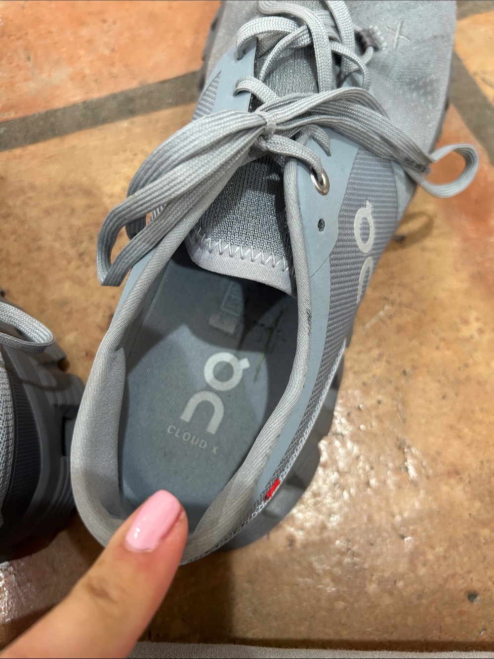 On Running Men’s Cloud Athletic Shoes - Light Gray - Picture 7 of 10